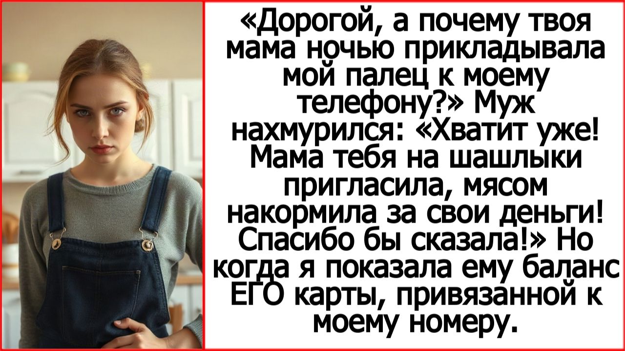 Дорогои а почему твоя мама ночью прикладывала мои палец к моему телефону? Истории из жизни.