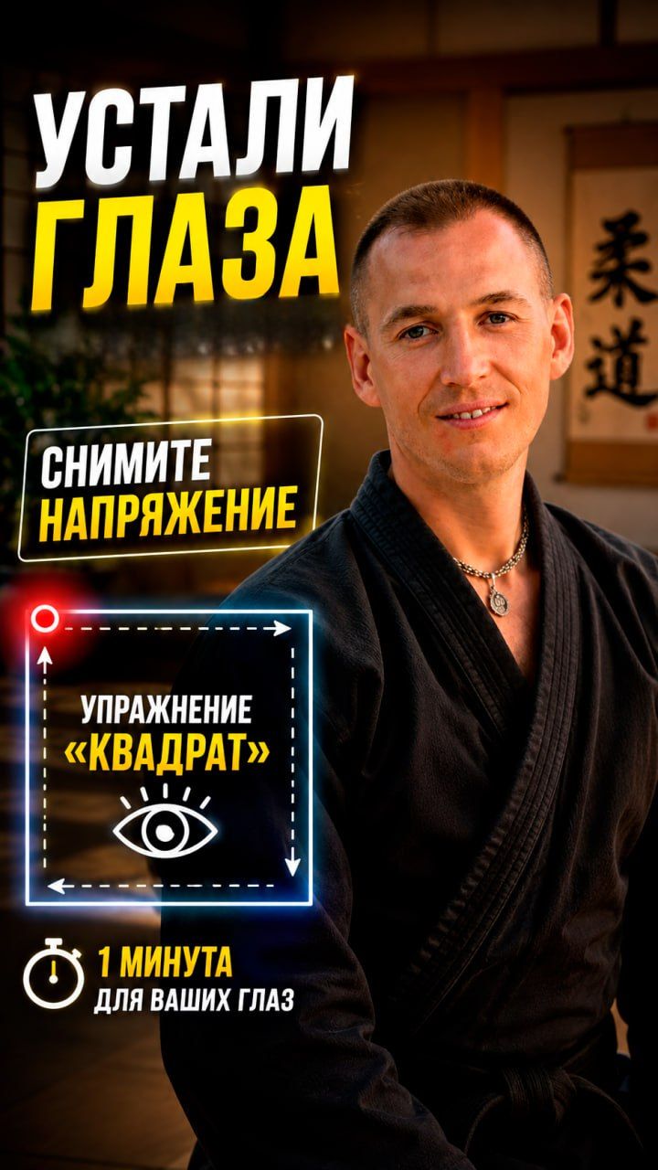 Устали глаза после экрана?🥱 Давайте снимем напряжение за 1 минуту!🕐