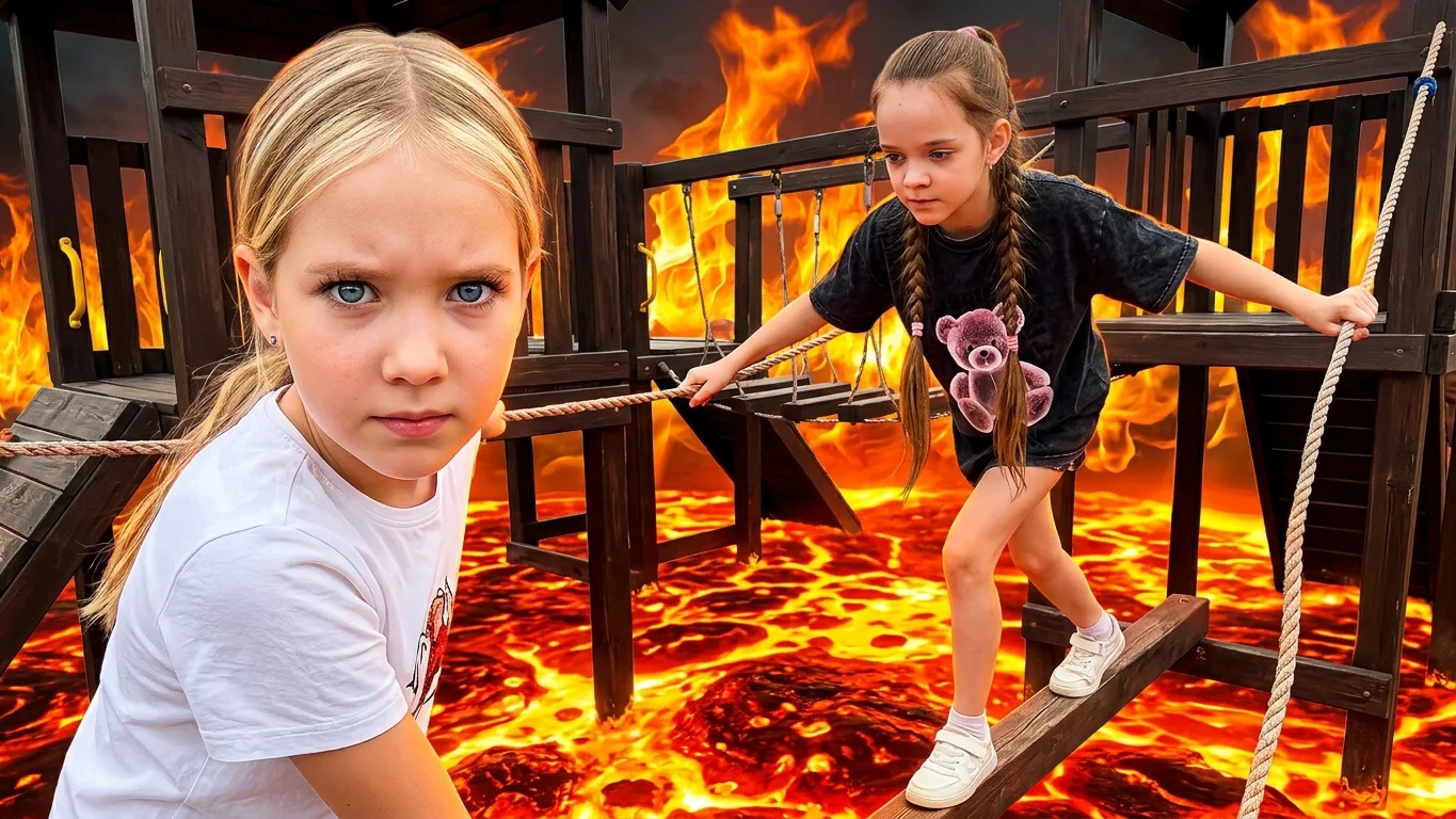 пол это лава на площадке!