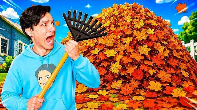 Я ДОЛЖЕН УБРАТЬ ВСЕ ЭТИ ЛИСТЬЯ В ROBLOX😱