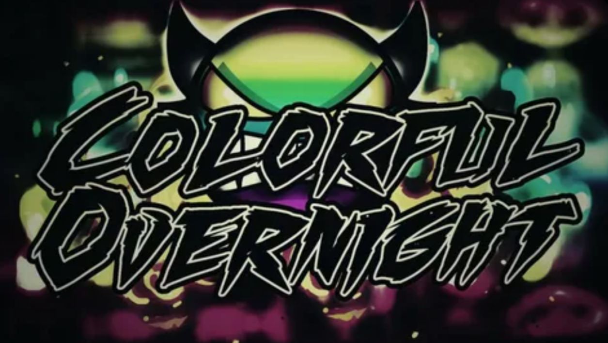 Colorful OverNight By WOOGI1411 Старый, но всё ещё красивый и чилловый демон Geometry Dash