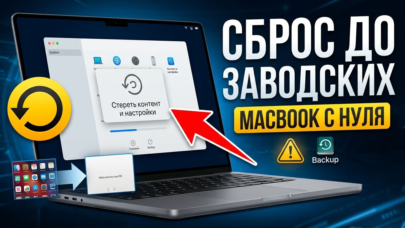 Как сбросить MacBook до заводских настроек | Полный сброс MacOS, очистка перед продажей
