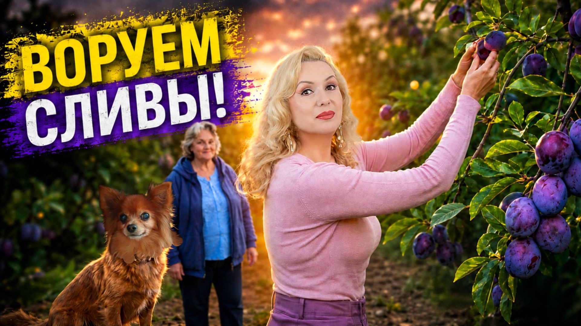 ВЛОГ: Небольшое путешествие 🚌Ушли из магазина накрашенные  😂 Воровали сливы с Цветиком 🤫