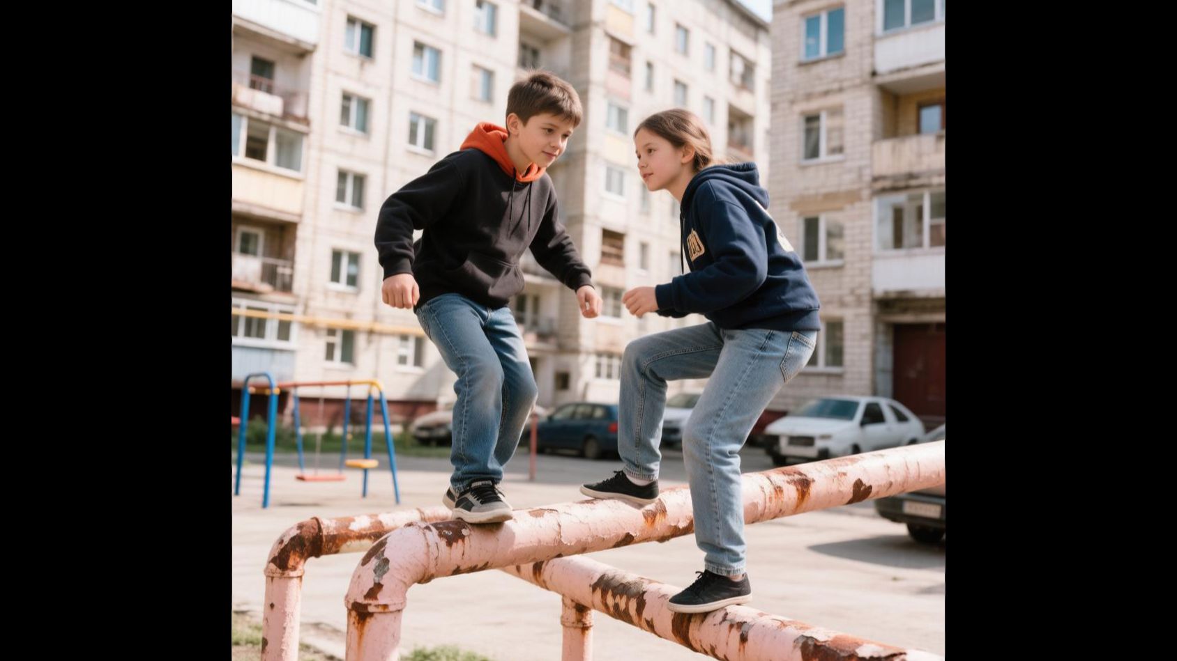 Лазели по трубам