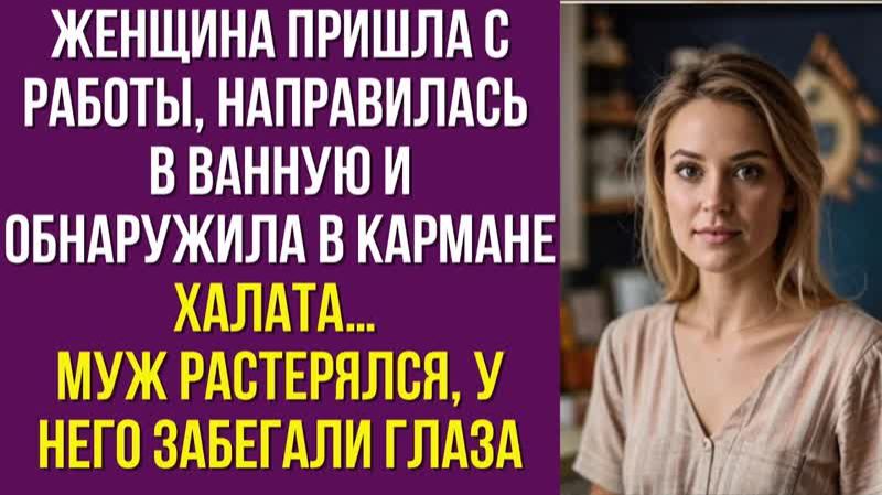 Женщина пришла с работы, направилась в ванную и обнаружила в кармане халата… Муж растерялся