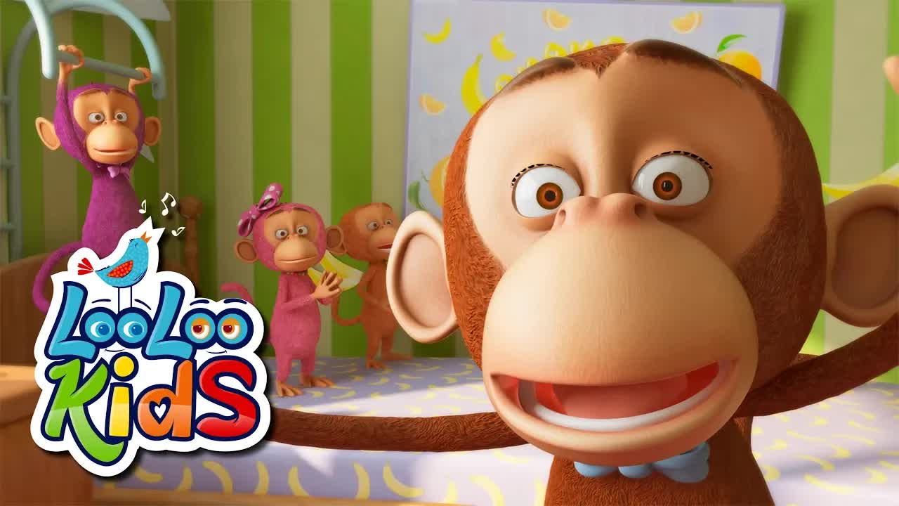 Пять маленьких обезьянок - ЛУЧШИЕ песни для детей | LooLoo Kids