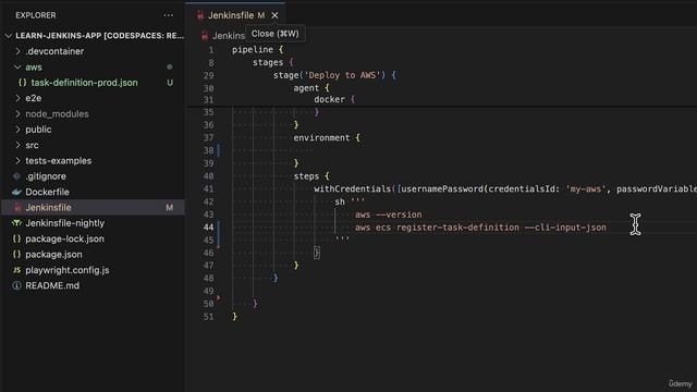 103 - Updating The Task Definition Using AWS CLI