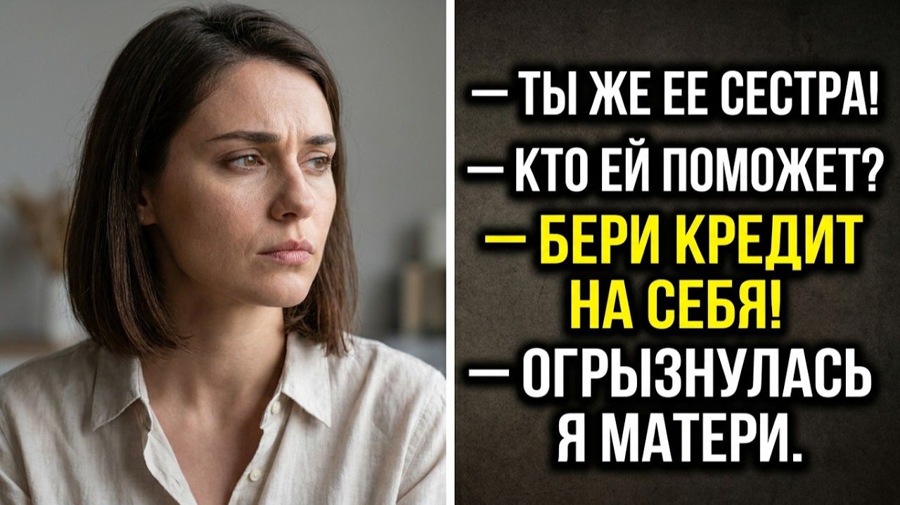 Истории из жизни/ Если ты такая добрая, бери кредит на себя! Огрызнулась она на предложение матери