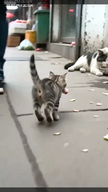 Дневник Бродяги 1  Котёнок принёс последнюю еду своему коту! До слёз...