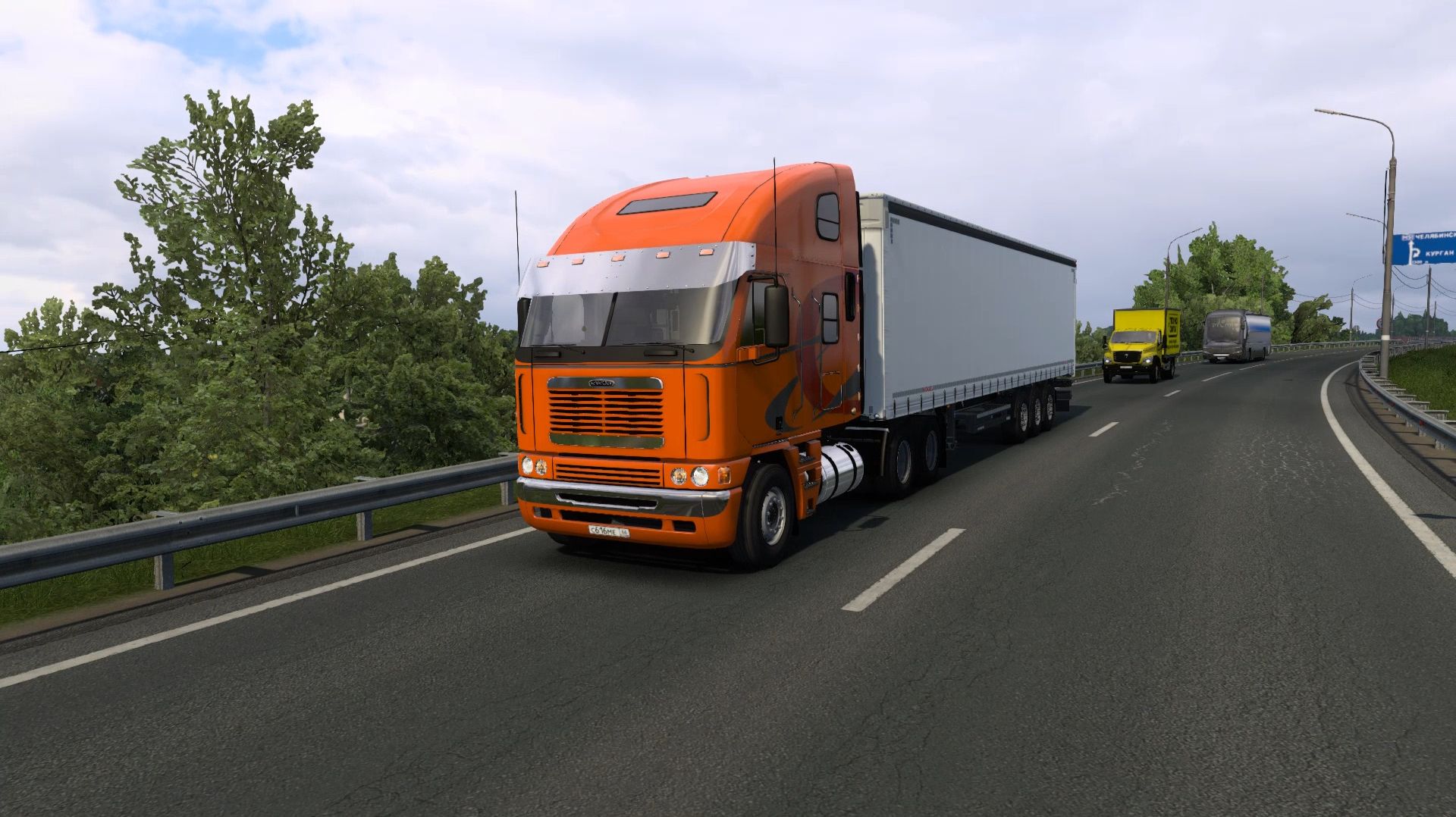 ETS 2 1.60. Freightliner Argosy из игры Дальнобойщики 3. Рейс: Каменск-Уральский - Петропавловск