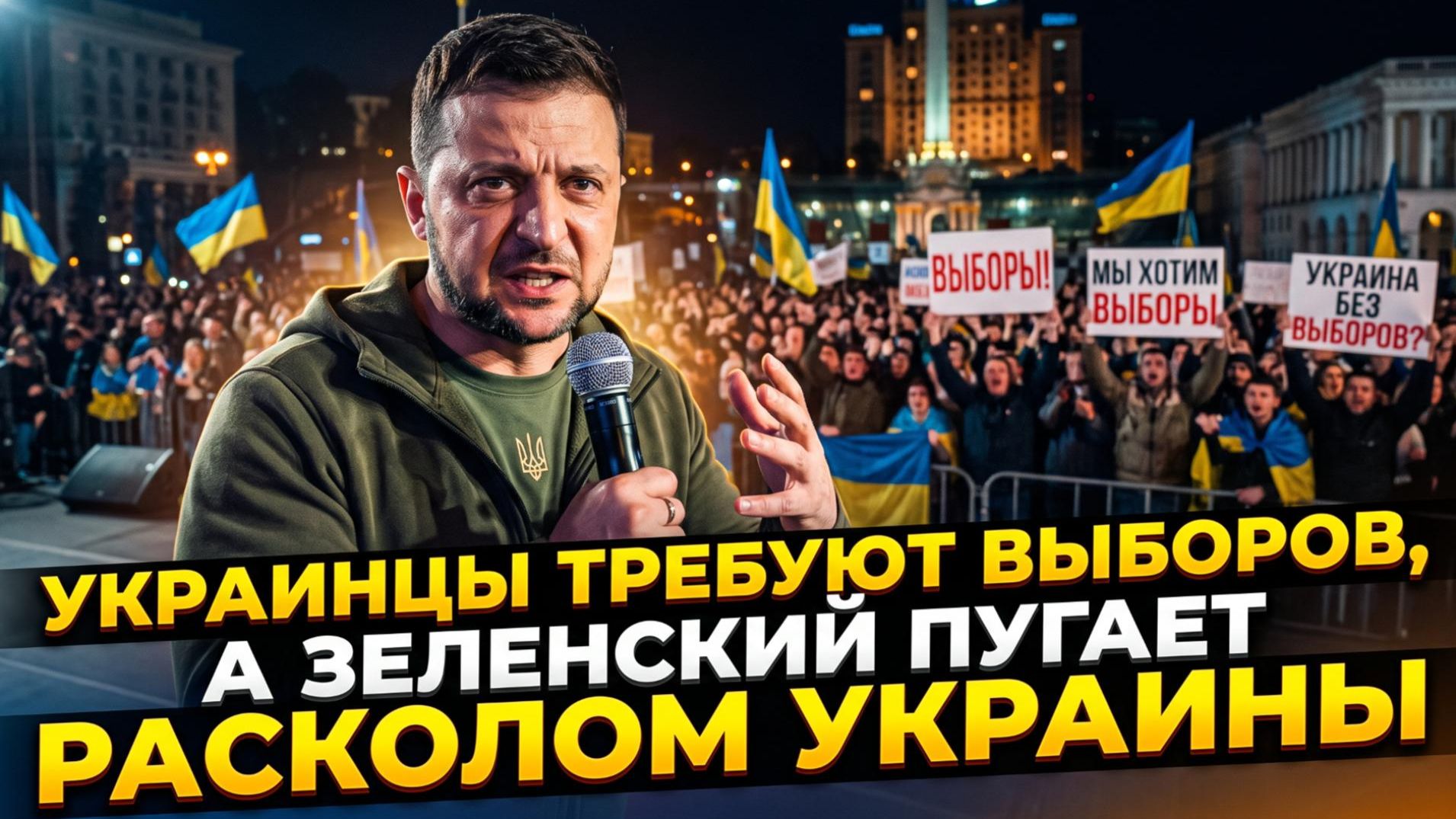 🛑Протесты в Киеве: украинцы требуют выборов, Зеленский предупреждает о риске раскола страны