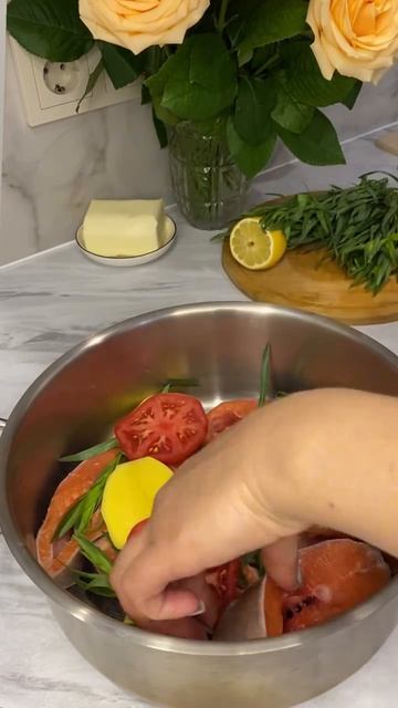 Форель со сливочным маслом.