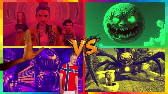ХАЙПОВАЯ БИТВА: ОХОТНИЦЫ НА ДЕМОНОВ 🆚 ЛУННАЯ ЛУНА 🆚 АВТОБУС-МОНСТР 🆚 ЧУ‑ЧУ ЧАРЛЬЗ 😱 МУЛЬТИК