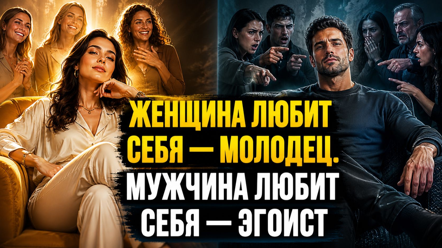 ЖЕНЩИНА ЛЮБИТ СЕБЯ - МОЛОДЕЦ. МУЖЧИНА ЛЮБИТ СЕБЯ - ЭГОИСТ