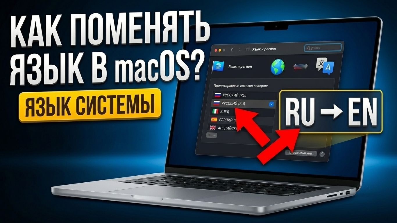 Как поменять язык системы на MacBook и IMac | Смена языка MacOS, русский интерфейс