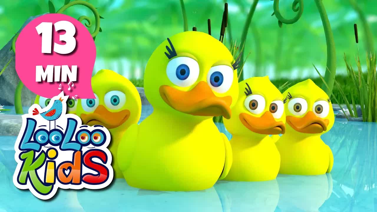 Пять маленьких уточек - S1EP01 Веселье и игры MIX - Песни LooLoo Kids для детей