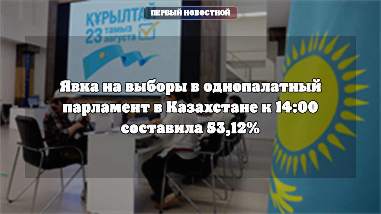 Явка на выборах в парламент Казахстана к 14:00 составила 53,12%