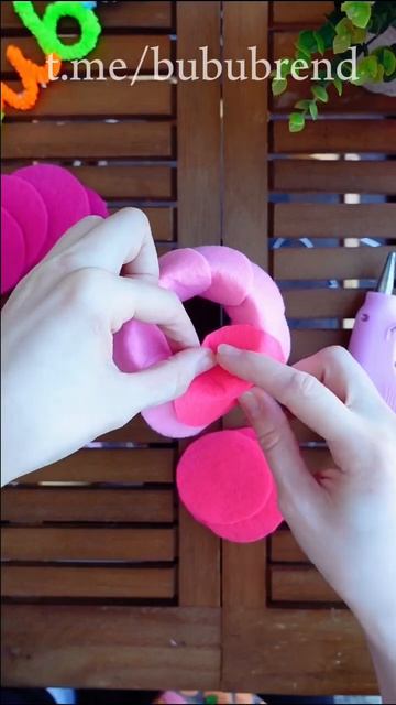 Цветочек из фетра #diy #детям #поделки