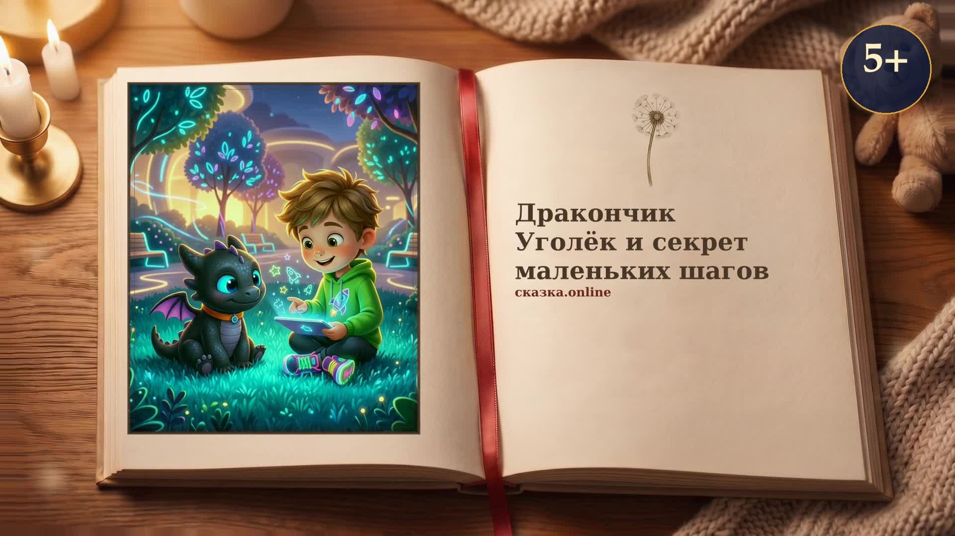 Дракончик Уголёк и секрет маленьких шагов | Сказка 5–7 лет