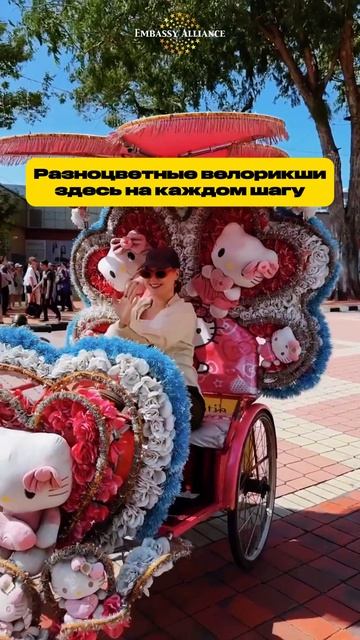 Лучший вариант досуга в Малакке — прокатиться на культовых и безумно ярких велорикшах! 🔥