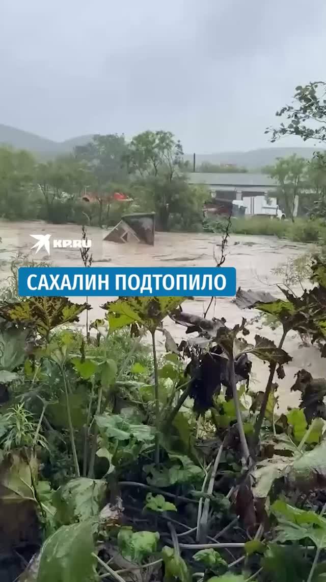 Река Томаринка подтопила дома и дороги на Сахалине
