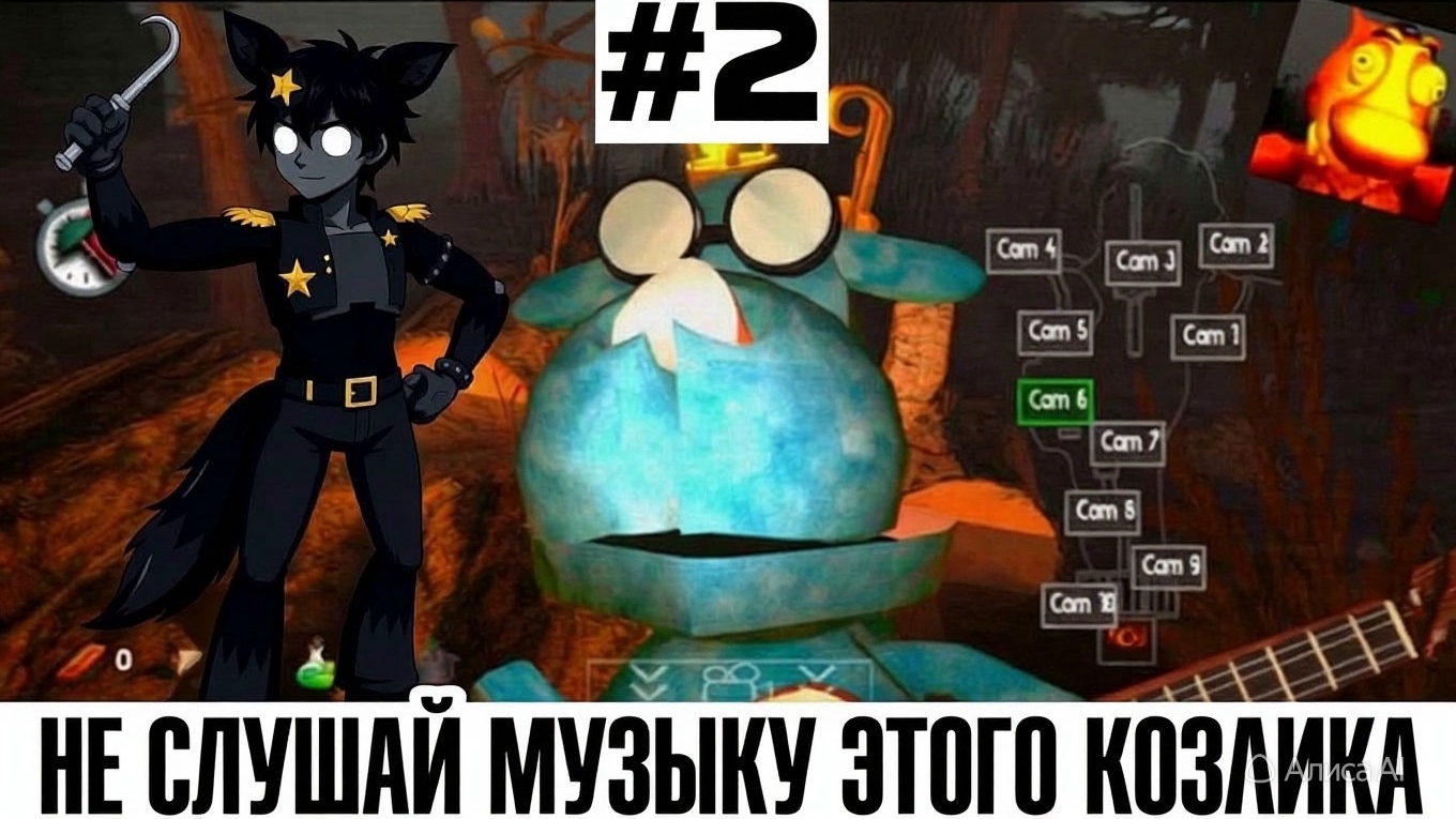 Не слушай музыку этого козлика🐐 Прохождение игры Пять ночей с Бобром #2🦊😎🦊