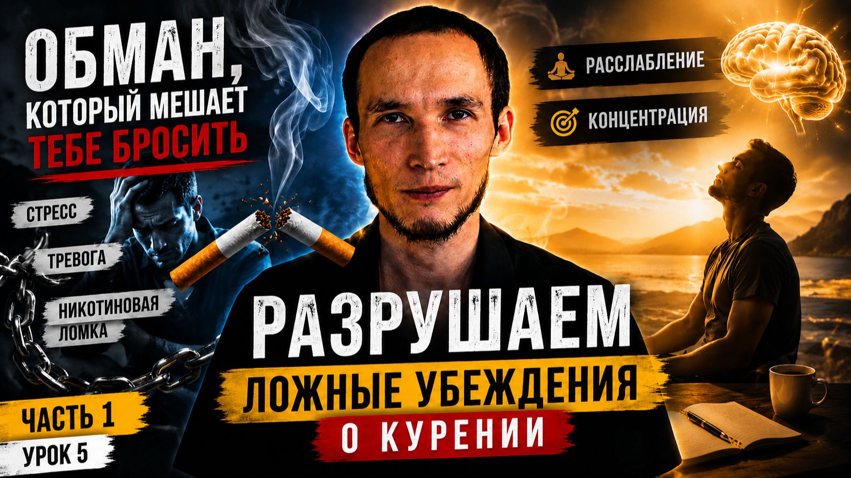 Разрушаем ложные убеждения о курении (Часть 1) Курение расслабляет? | Урок 5