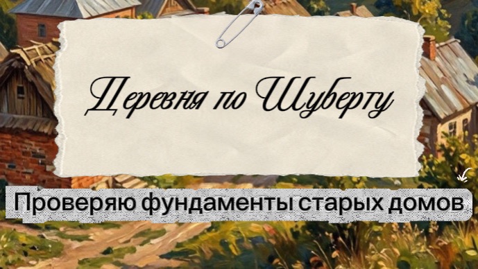 Деревня по Шуберту.Проверяю фундаменты старых домов. Поиск с металлоискателем. Ищу подходящий шурф.