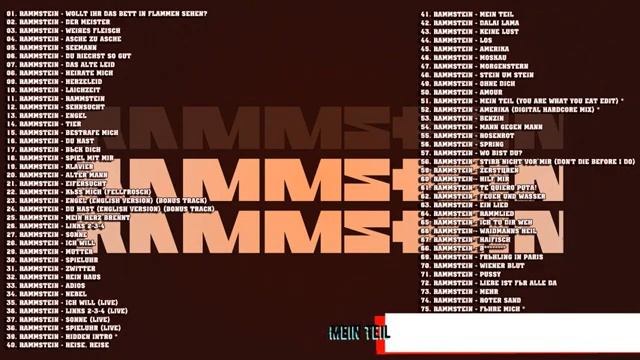 Легендарные Хиты РАММШТАЙН Rammstein Discography с 1995 по 2009  Слушать Онлайн Музыку Топ Сборник