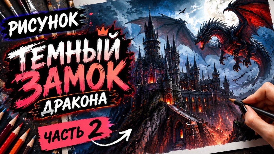 РИСУНОК. ТЕМНЫЙ ЗАМОК ДРАКОНА. ЧАСТЬ 2