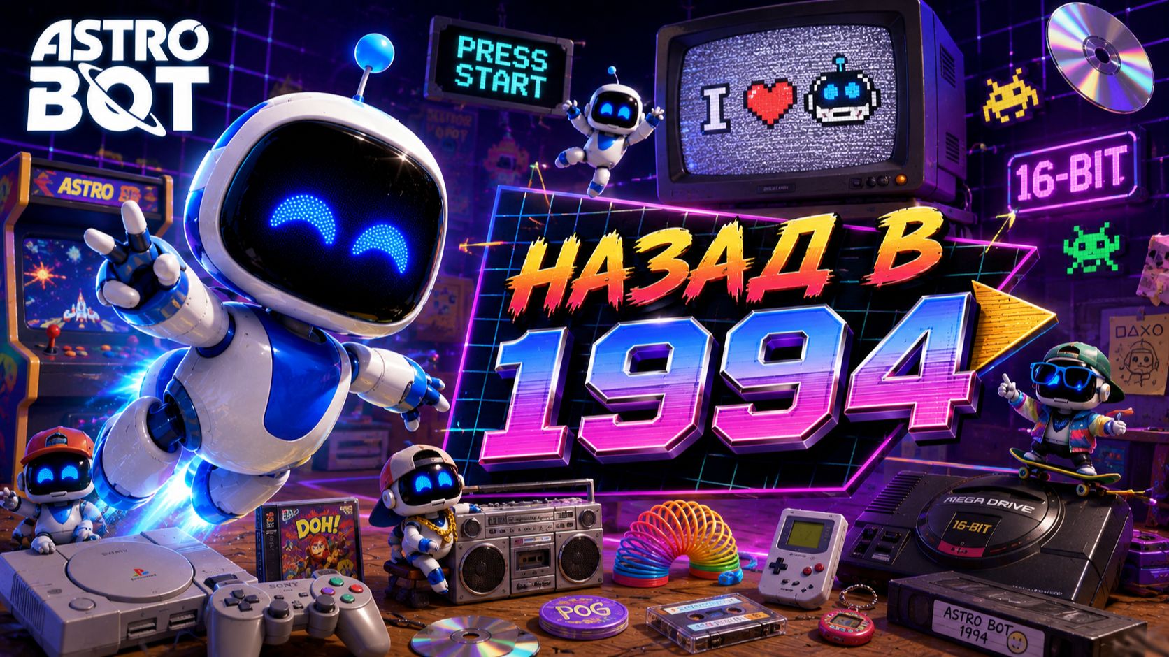 ПРОХОЖДЕНИЕ ASTRO BOT | НАЗАД В 1994 ГОД | ЧАСТЬ 5 