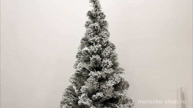 Искусственная ель СНЕЖАНА ПРИСТЕННАЯ/УГЛОВАЯ, заснеженная (флокированная), 1,8 м, Е3918FL