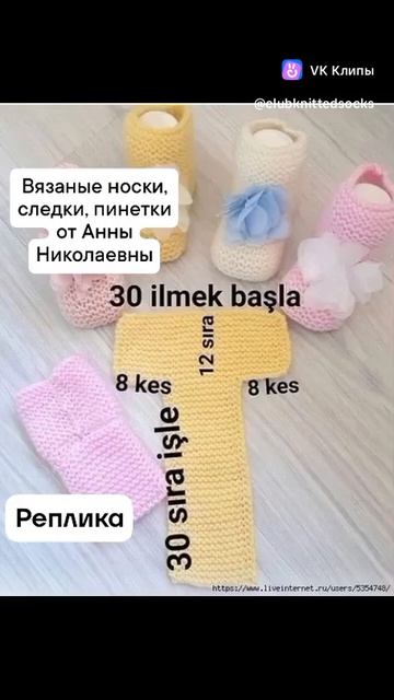 Вязаные носки,следки,пинетки от Анны Николаевны