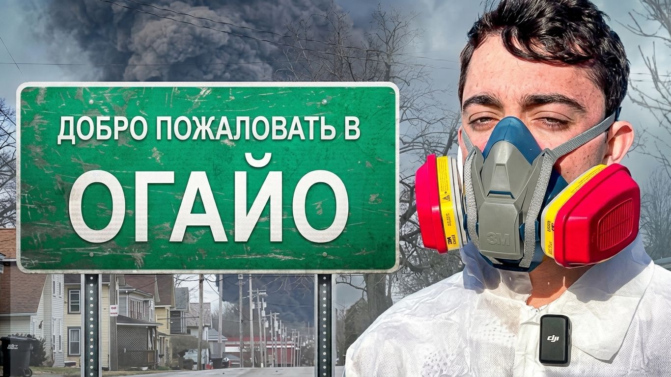 ⚠️ Тайлер Оливейра / Я проник в ТОКСИЧНУЮ зону Огайо! Крушение поезда с химикатами