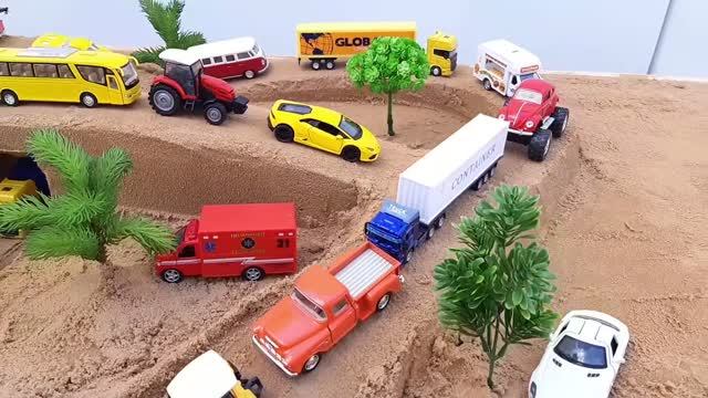 Играем в песочнице строим озеро с помощью трактора 🚜