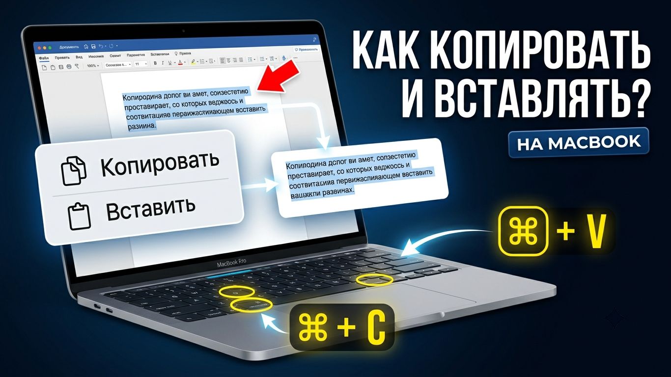 Как скопировать и вставить на Макбуке: горячие клавиши