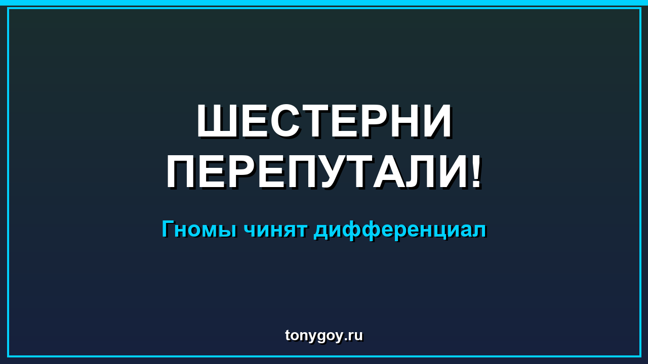 Гномы чинят дифференциал: шестерни перепутали, одну потеряли