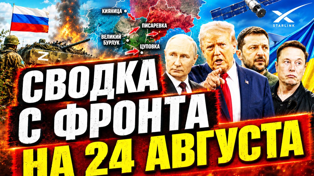 Сводка СВО на 24 августа. Боевые действия. Россия-Украина. Новости фронта