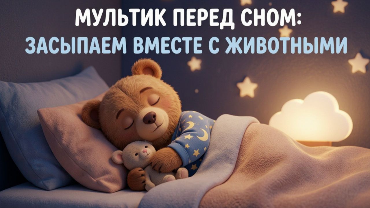 Мультик перед сном. Засыпаем вместе с животными. Сказка для малышей.