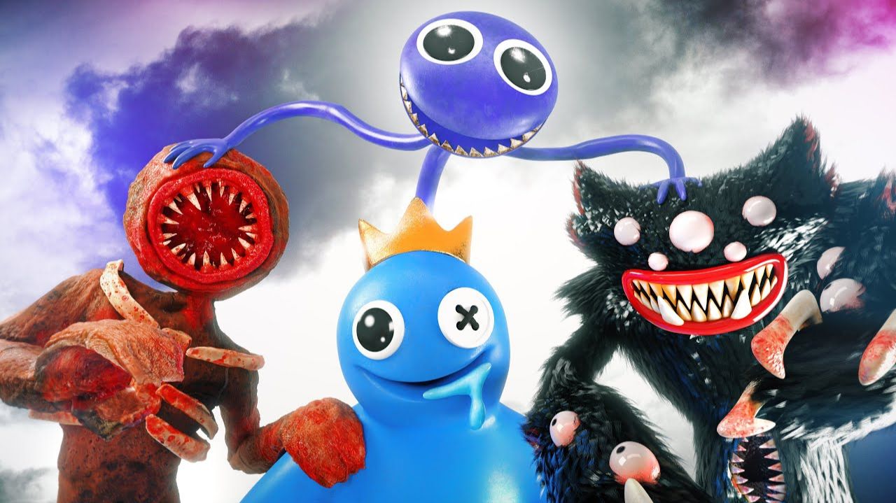 Подборка всех существ от Horror Skunx! (Радужные друзья, Roblox Doors и Килли Вилли)