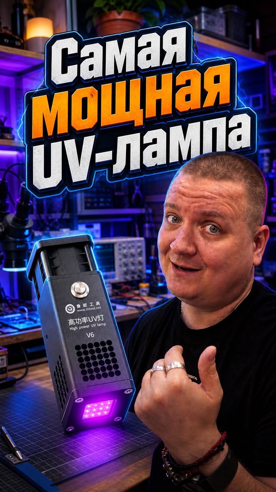 Самая мощная UV-лампа LB Tool для ремонта плат?