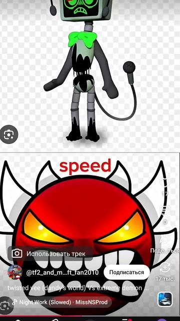 Twisted Vee (dandy's World) Vs Extreme Demon (geometry Dash) #geometrydash #dandysworld #edit