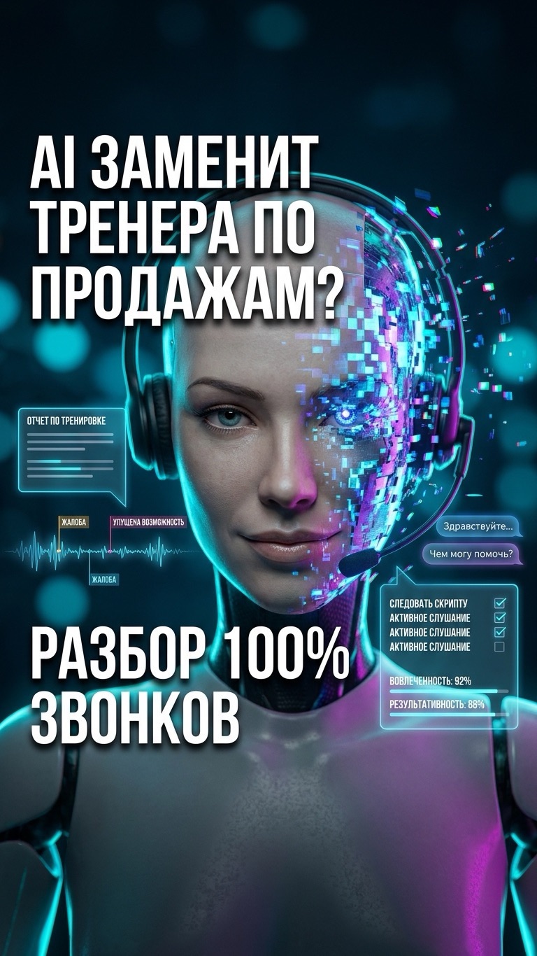 🎯 Цифровой тренер слушает 100% звонков — а ты сколько успеваешь?
