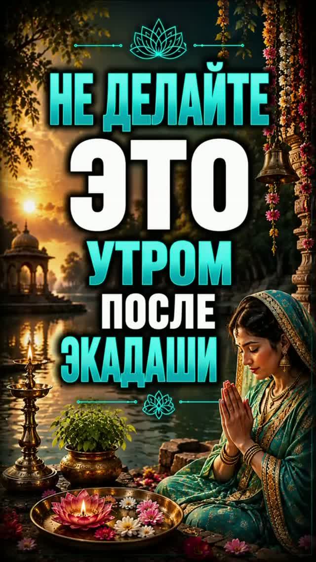 Не делайте это утром после Экадаши
