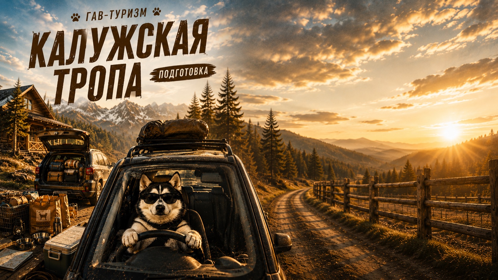 Большая Калужская тропа - поход с БАКСИКОМ😍😍😍 Тропа глазами собаки👀