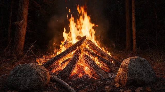 У костра/ для сна/ мягкий звук/хороший сон