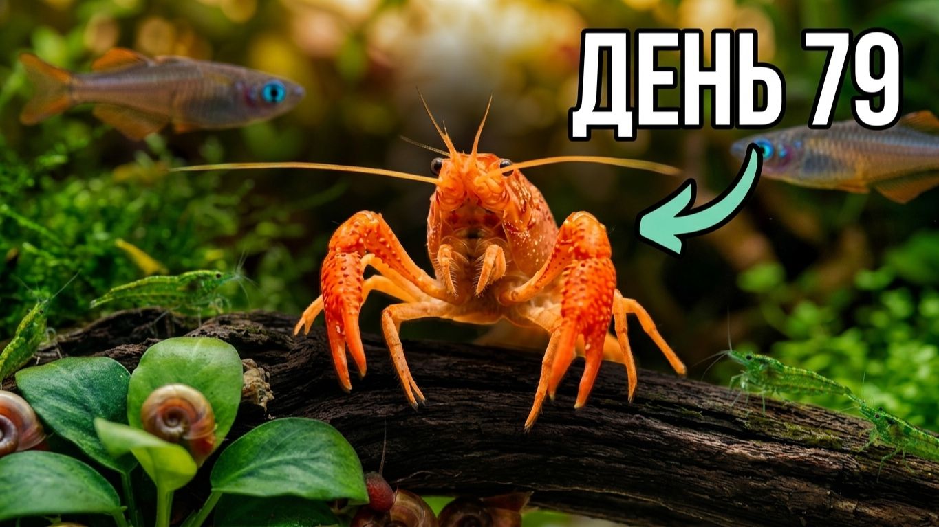  Gabes Tanks  Построил подводный мир для карликового рака! Что стало с аквариумом за 60 дней?