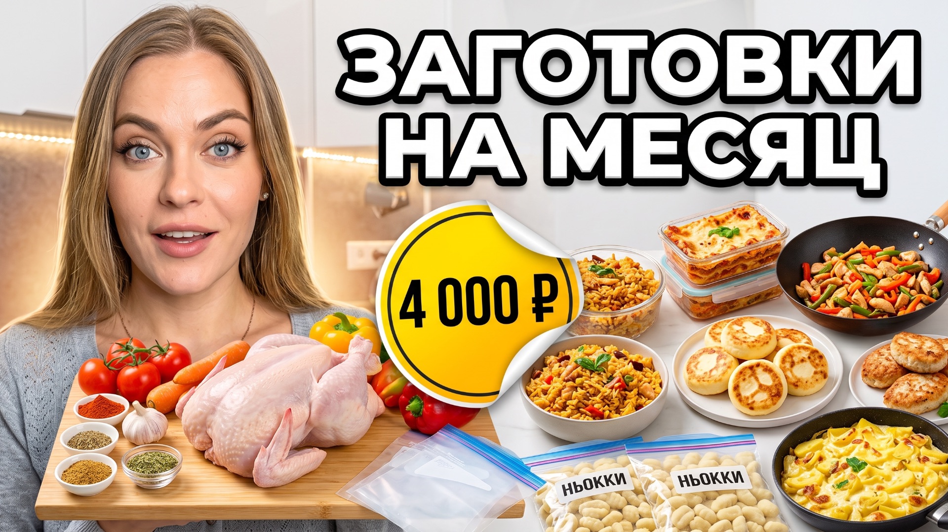 ЗАГОТОВКИ В МОРОЗИЛКУ НА МЕСЯЦ  за 4 000 