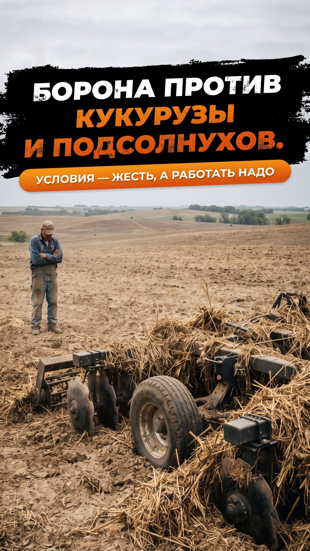 После кукурузы поле  как лесоповал. Борона захлебывается за 15 минут. Что делать?