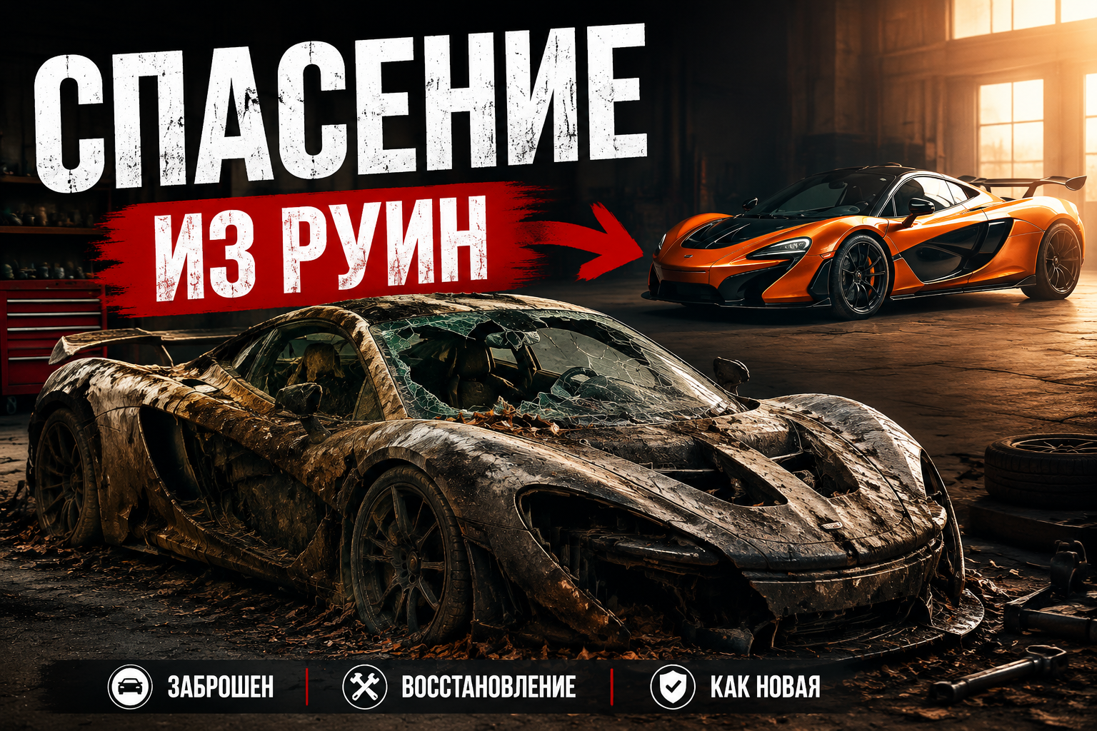 Восстановление крайне повреждённого автомобиля